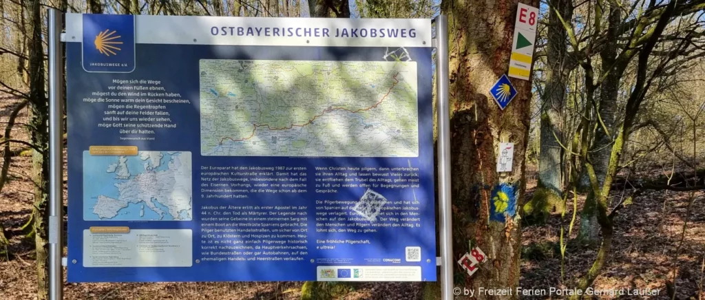 Ostbayerischer Jakobsweg in Bayern Pilgerweg Deutschland Spanien